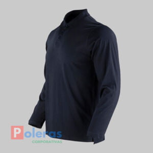 Polera DryFresh Smooth Cuello Camisero Manga Larga Hombre