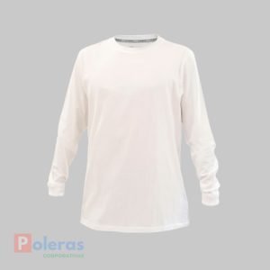 polera de hombre manga larga cuello redondo