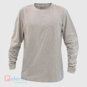 polera essential soft manga larga hombre